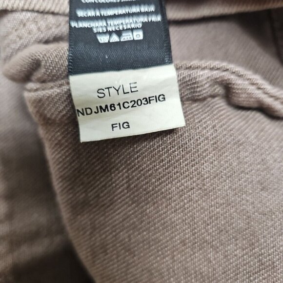 Dear John Distressed Denim Jacket Ripped Cotton Jean Womens XS Brown Boxy Cut - Picture 8 of 10